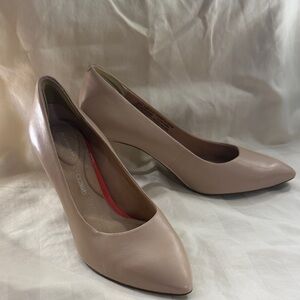 Rockport Blush Beige Pointed-Toe Leather Heels